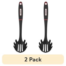 (2 pack) Soft Grips Plastic Pasta Server Black