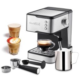 20 Bar Espresso Maker; 950W Detachable frothing nozzle; 1.5L detachable transparent water tank Coffee Maker For Espresso; Cappuccino; Latte; Mach