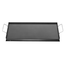 Carbon Steel Griddle, 32x14 inch Universal Flat Top Rectangular Plate, Gas Grill Griddle for BBQ Grill, Teppanyaki