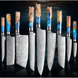 Kitchen Knife Set Chef's Knife Meat Chopping Knife (Option: 9pcs Set)