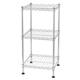 3Tier Wire Shelving Rack Metal Storage Shelf Unit For Laundry Bathroom Kitchen Pantry Closet (Option: Silver)