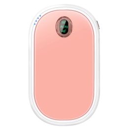 Black-Pink Color Options -- 1Pc Rechargeable Hand Warmer Electric Hand Heater Portable Reusable Pocket Warmer Power Bank With Digital Display 2 L (Option: Pink)