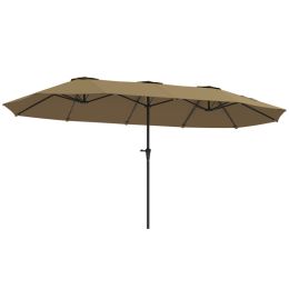 13 Ft. Extra Large Patio Umbrella With Easy Crank Handle, Vents For Outdoor, Patio, Coffee (Option: Coffee)