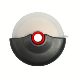 1pc Stainless Steel Round Wheel Cutter With Lid For Cake, Bread, And Pies - Kitchen Baking Tool With Roulette Roller, Suitable For Home Kitchen B (Color: Red)