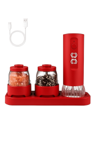 Cook N Repeat Snap Mill Interchangeable Herb Mill Grinder (Color: Wine Red)