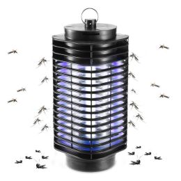 1Pc Electric Bug Zapper UV Light Flying Zapper Insect Killer Lamps Pest Mosquito Fly Trap Catcher Odorless Noiseless For Home Restaurant (Option: Black)